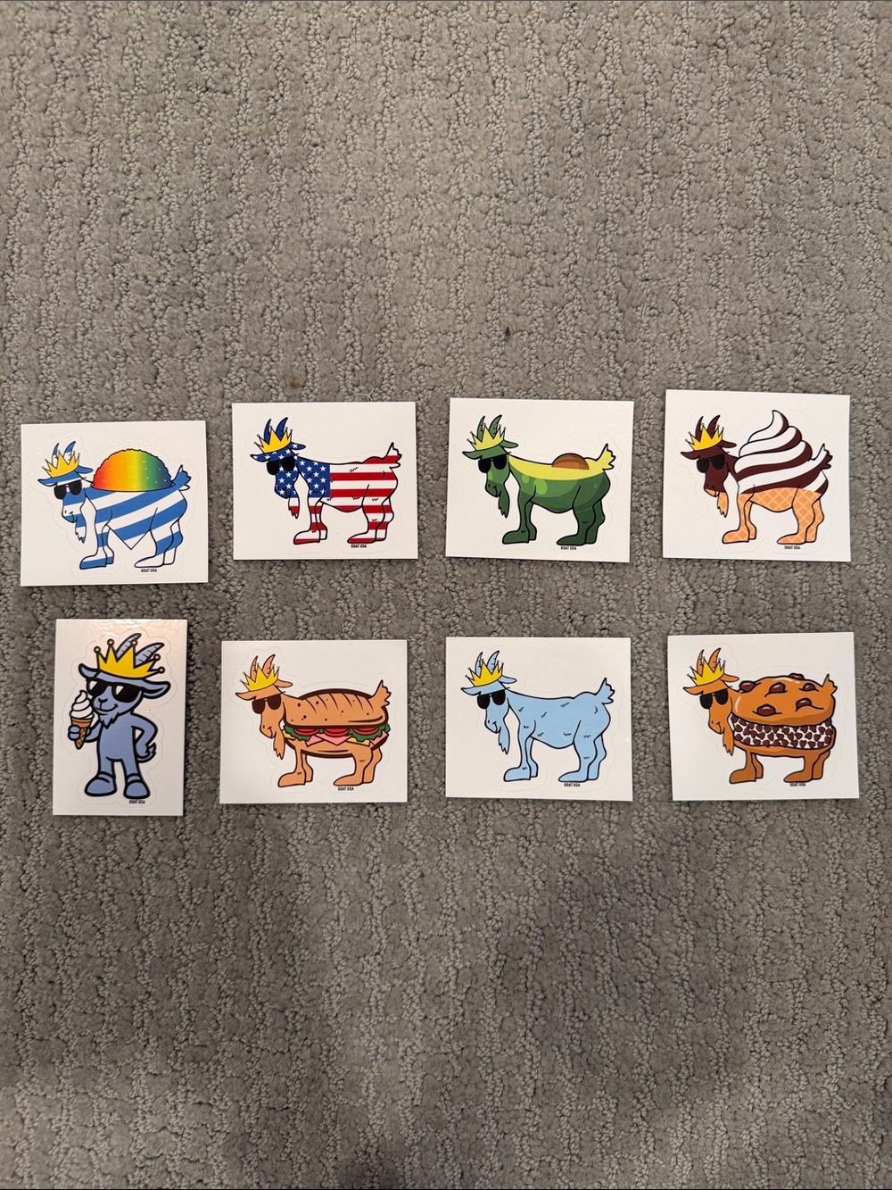 GOAT USA STICKER BUNDLE - set of 8!